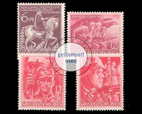 Deutsches Reich, MiNr. 907-910, Jahrgang 1945, gestempelt
