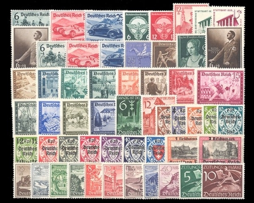 Deutsches Reich, MiNr. 686-Z739, Jahrgang 1939, postfrisch