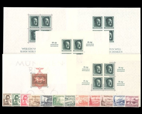 Deutsches Reich, MiNr. 643-659, Jahrgang 1937, postfrisch