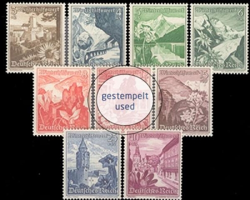 Deutsches Reich, Michel Nr. 675-683, gestempelt