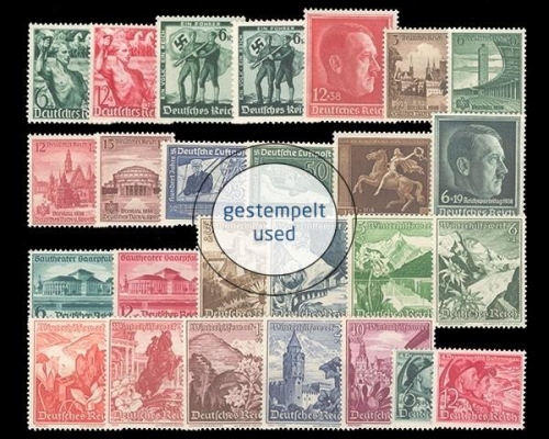 Deutsches Reich, MiNr. 660-685, Jahrgang 1938, gestempelt