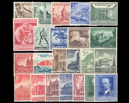 Deutsches Reich, MiNr. 739-761, Jahrgang 1940, postfrisch