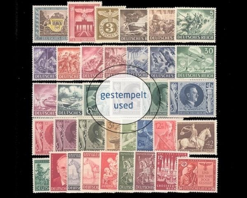 Deutsches Reich, MiNr. 828-863, Jahrgang 1943, gestempelt