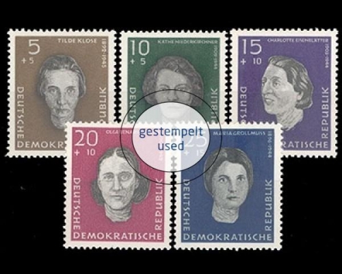 DDR, Michel Nr. 715-719, gestempelt