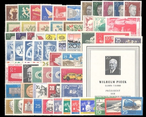 DDR, MiNr. 746-806, Jahrgang 1960, postfrisch