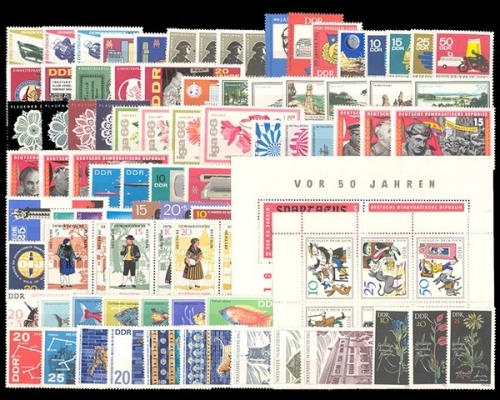 DDR, MiNr. Block 25-MiNr. 1244, Jahrgang 1966, postfrisch