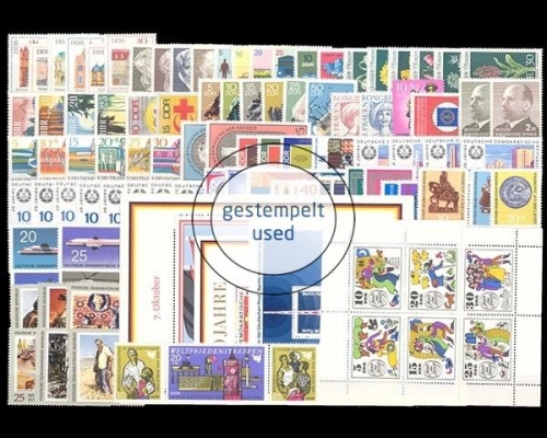 DDR, MiNr. 1434-1533, Jahrgang 1969, gestempelt