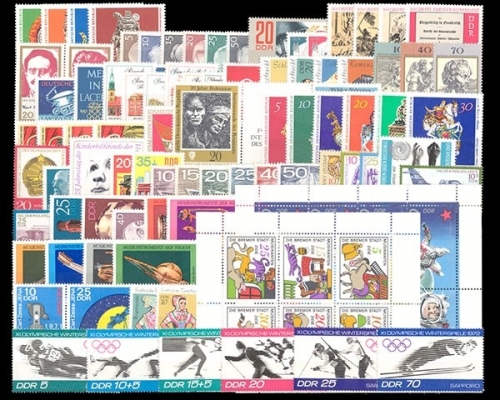 DDR, MiNr. 1632-1730, Jahrgang 1971, postfrisch