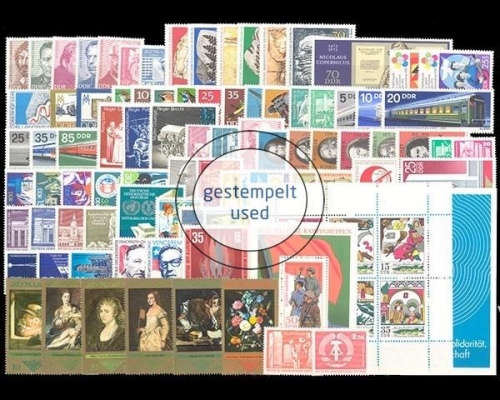 DDR, MiNr. 1815-1906, Jahrgang 1973, gestempelt