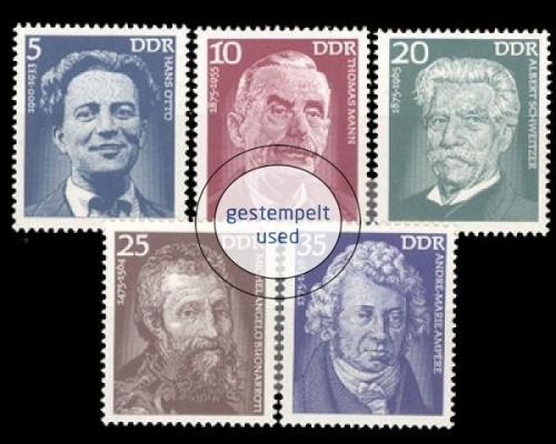 DDR, Michel Nr. 2025-2029, gestempelt