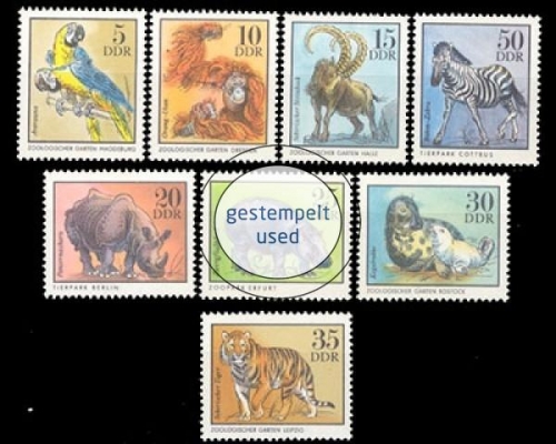 DDR, Michel Nr. 2030-2037, gestempelt