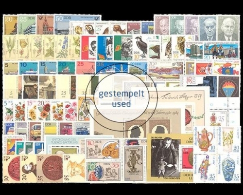 DDR, MiNr. 2667-2763, Jahrgang 1982, gestempelt
