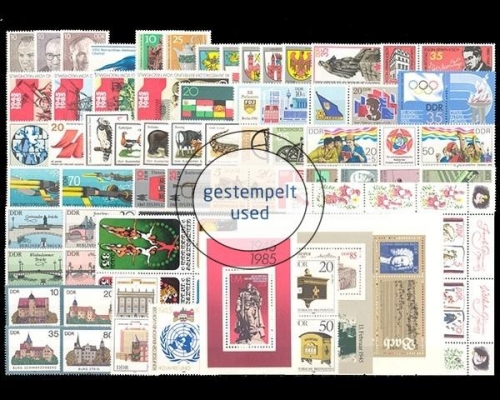 DDR, MiNr. 2920-2992, Jahrgang 1985, gestempelt
