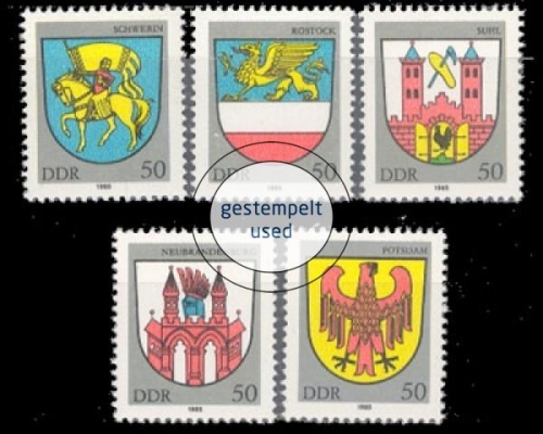 DDR, Michel Nr. 2934-2938, gestempelt