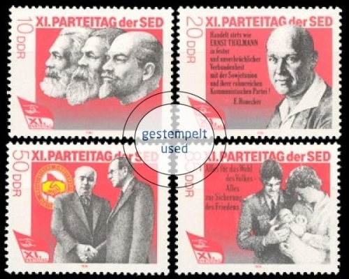 DDR, Michel Nr. 3009-3012, gestempelt