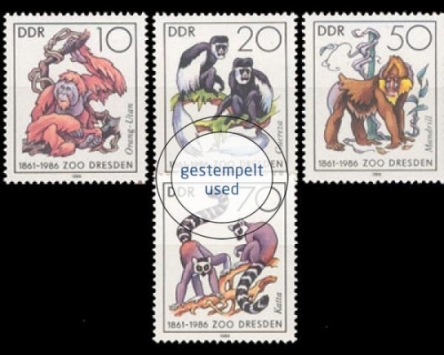 DDR, Michel Nr. 3019-3022, gestempelt