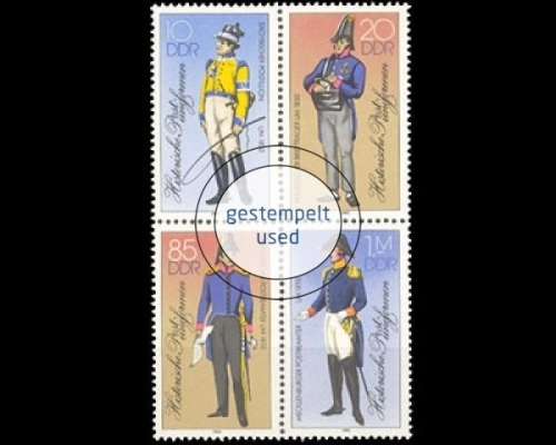 DDR, Michel Nr. 2997-3000 II ZD, gestempelt
