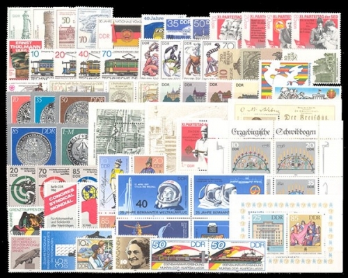 DDR, MiNr. 2993-3062, Jahrgang 1986, postfrisch