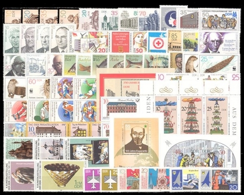 DDR, MiNr. 3063-3139, Jahrgang 1987, postfrisch