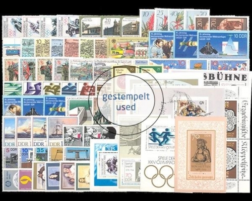 DDR, MiNr. 3140-3220, Jahrgang 1988, gestempelt