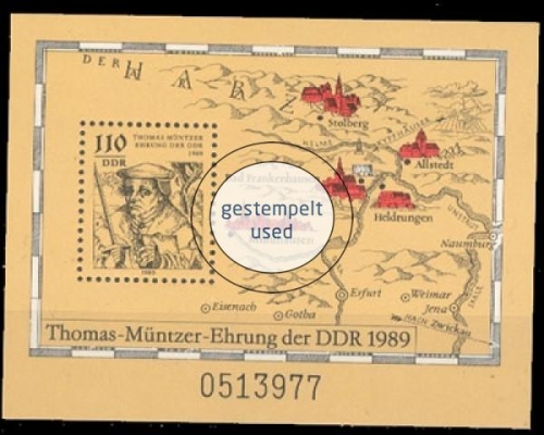 DDR, Block 97, gestempelt