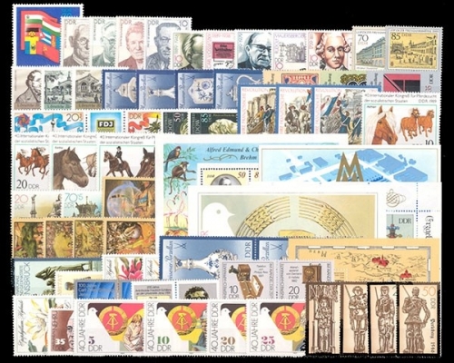 DDR, MiNr. 3221-3294, Jahrgang 1989, postfrisch