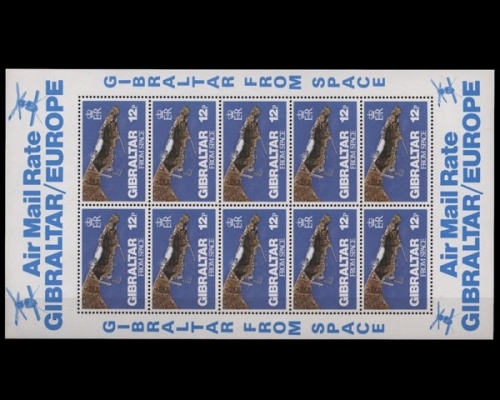Gibraltar, Weltraum, MiNr. 371 Kleinbogen, postfrisch