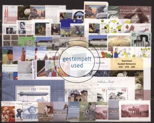 Deutschland (BRD), MiNr. 2578-2626, Jahrgang 2007, gestempelt
