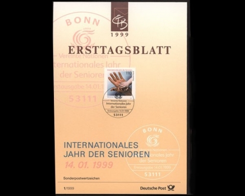 Deutschland (BRD) Ersttagsblätter, Jahrgang 1999, 1/1999 - 39/1999