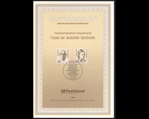 Deutschland (BRD) Ersttagsblätter, Jahrgang 1991, 1/1991 - 48/1991