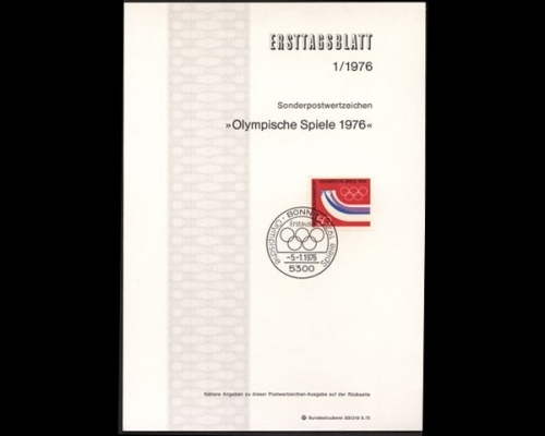 Deutschland (BRD) Ersttagsblätter, Jahrgang 1976, 1/1976 - 23/1976