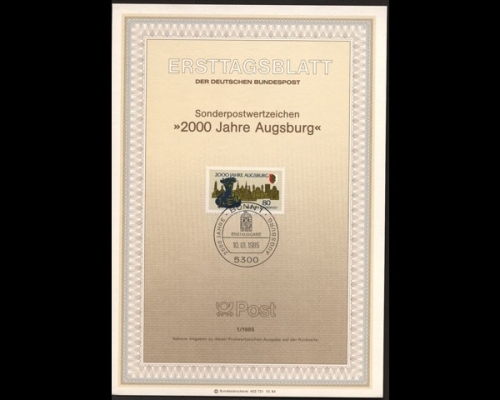 Deutschland (BRD) Ersttagsblätter, Jahrgang 1985, 1/1985 - 26/1985