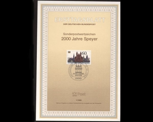 Deutschland (BRD) Ersttagsblätter, Jahrgang 1990, 1/1990 - 31/1990