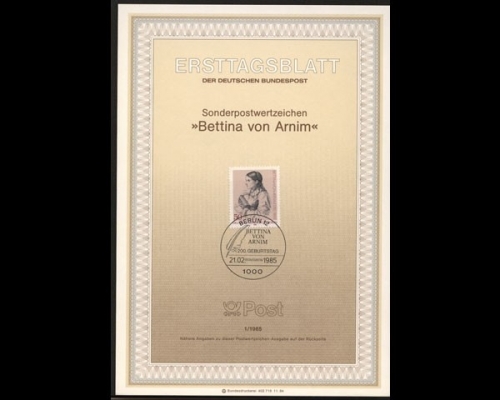 Berlin Ersttagsblätter, Jahrgang 1985, 1/1985 - 13/1985