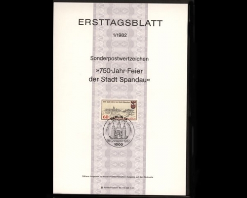 Berlin Ersttagsblätter, Jahrgang 1982, 1/1982 - 14/1982