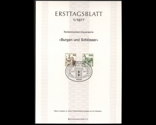 Berlin Ersttagsblätter, Jahrgang 1977, 1/1977 - 15/1977