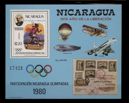 Nicaragua, MiNr. Block 111, Zeppelin, postfrisch