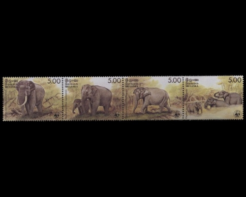 Sri Lanka, Tiere, MiNr. 753-756 Viererstreifen, postfrisch