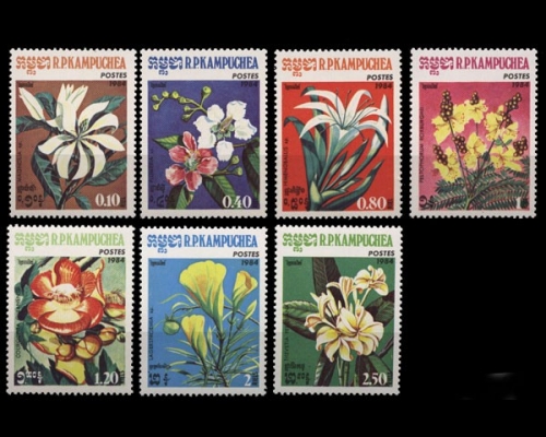 Kambodscha, Blumen, MiNr. 591-597, postfrisch