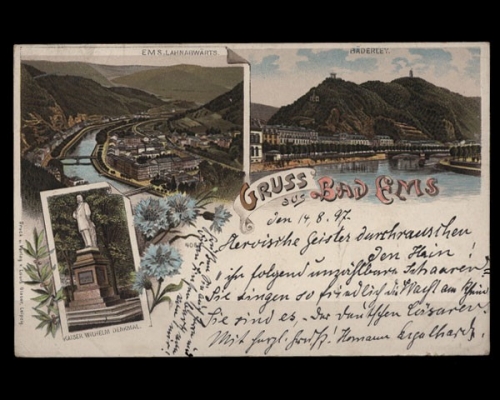 Bad Ems, Lahnabwärts, Bäderley, Kaiser Wilhelm Denkmal