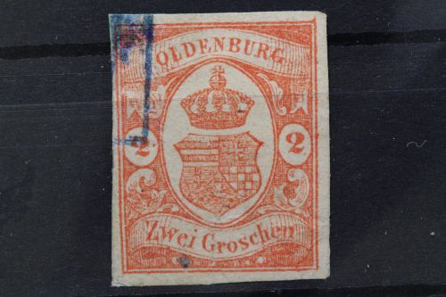 Oldenburg, MiNr. 13, gestempelt