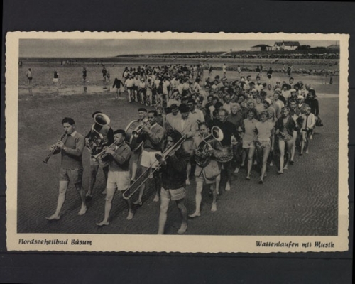 Büsum, Nordseeheilbad, Wattenlaufen mit Musik