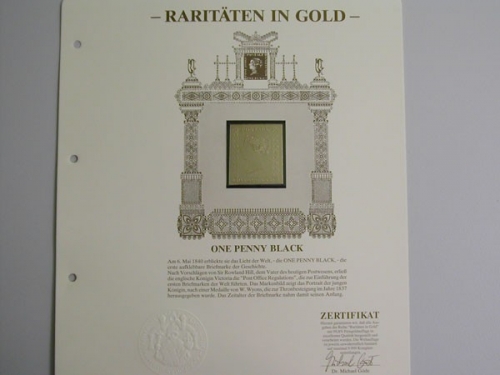 Raritäten in Gold, ONE PENNY BLACK