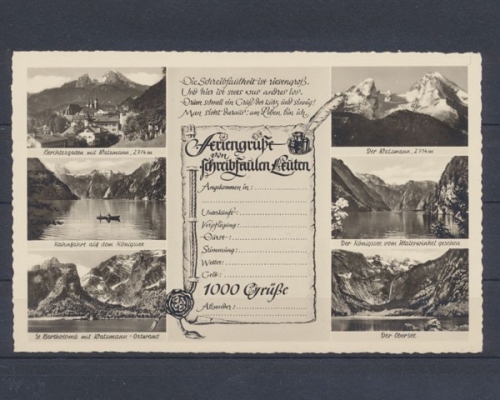 Berchtesgaden, Watzmann, Königssee u. Obersee, Ortsansicht
