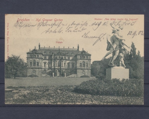 Dresden, Kgl. Grosser Garten, Palais, Statue