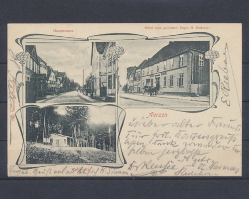 Aerzen, Hotel zum goldenen Engel H. Redeker, Hauptstrasse