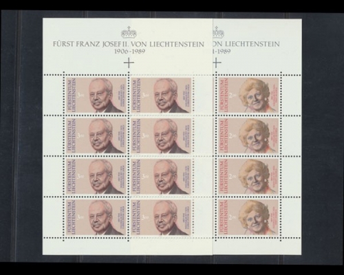 Liechtenstein, MiNr. 988-989 Kleinbogen, postfrisch