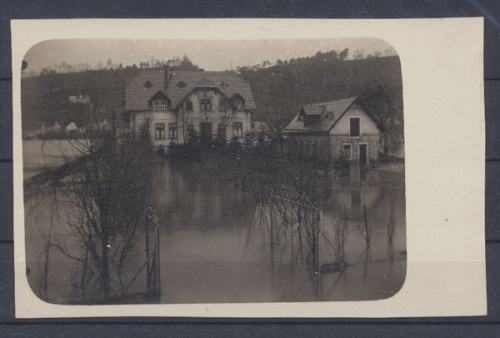 Hochwasser, Fotoansichtskarte