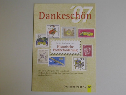 Deutschland (BRD), MiNr. Block 41, Jahresgabe der Versandstelle 1997