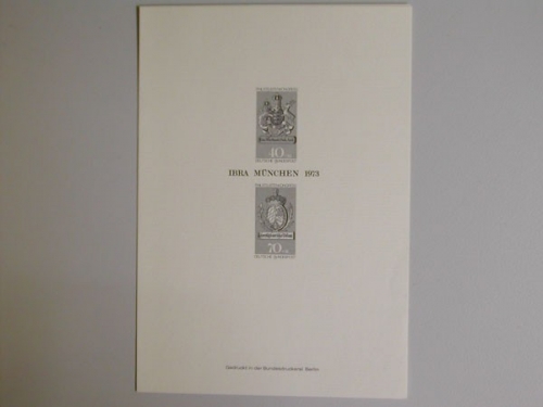 Deutschland (BRD), MiNr. 766-767 Schwarzdruck zur IBRA München